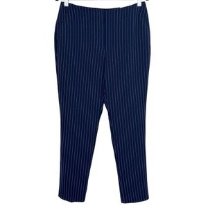 Chico’s Navy Striped the Ultimate Fit Ankle Pants Career Office Size 0 (4) NEW